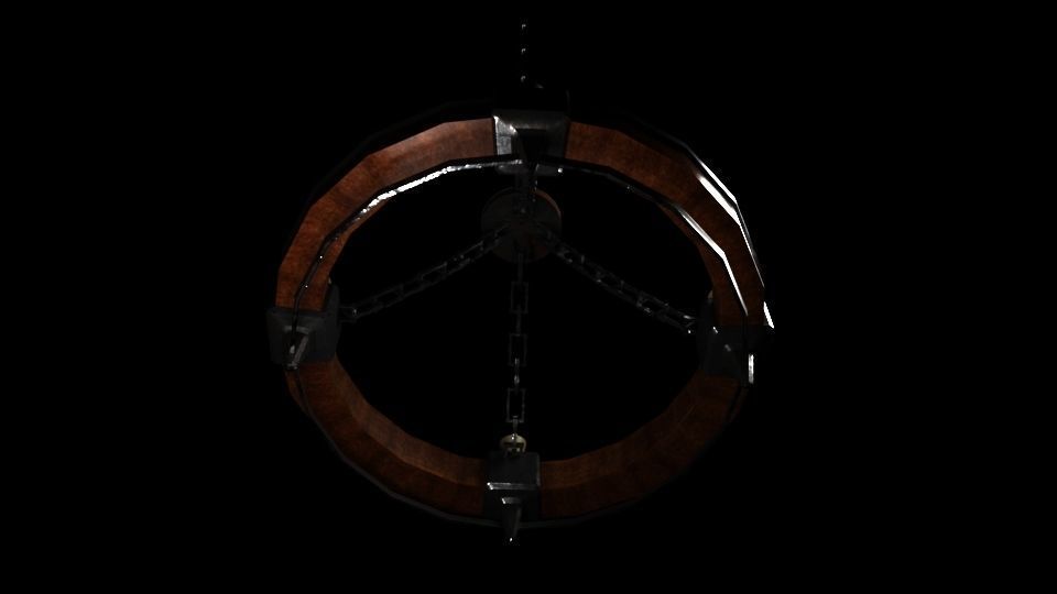 Free Old chandelier Free low-poly 3D model_3