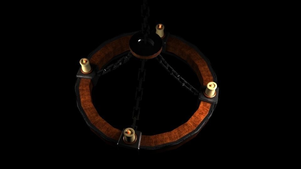 Free Old chandelier Free low-poly 3D model_2