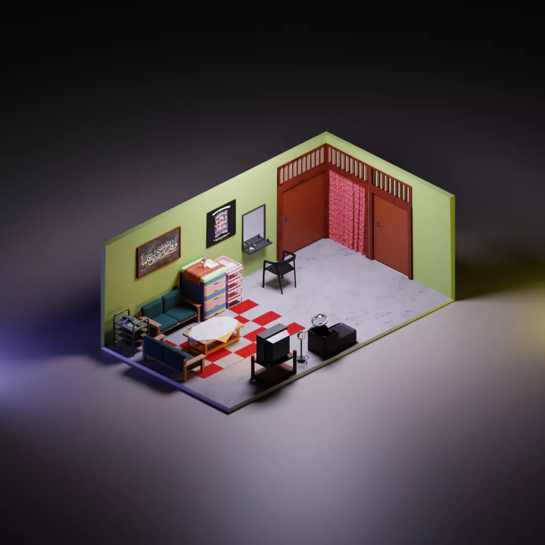 Beauty Salon Isometric Free 3D model