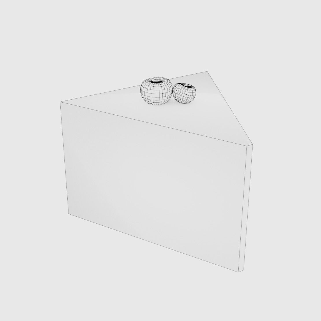 Chocolate Cake Low-poly 3D model_5