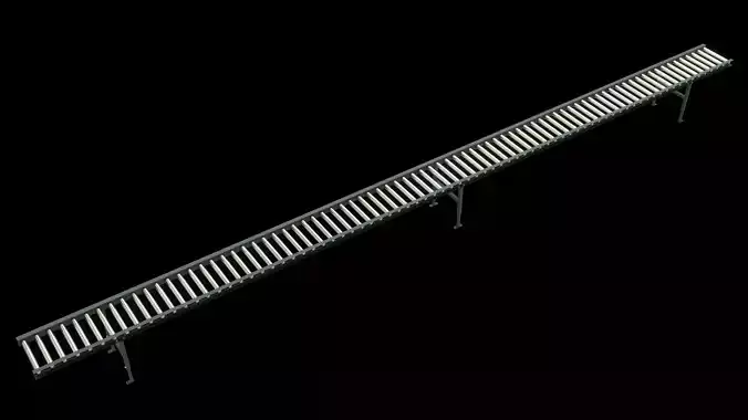 Horizontal Rollers Conveyor 3D model
