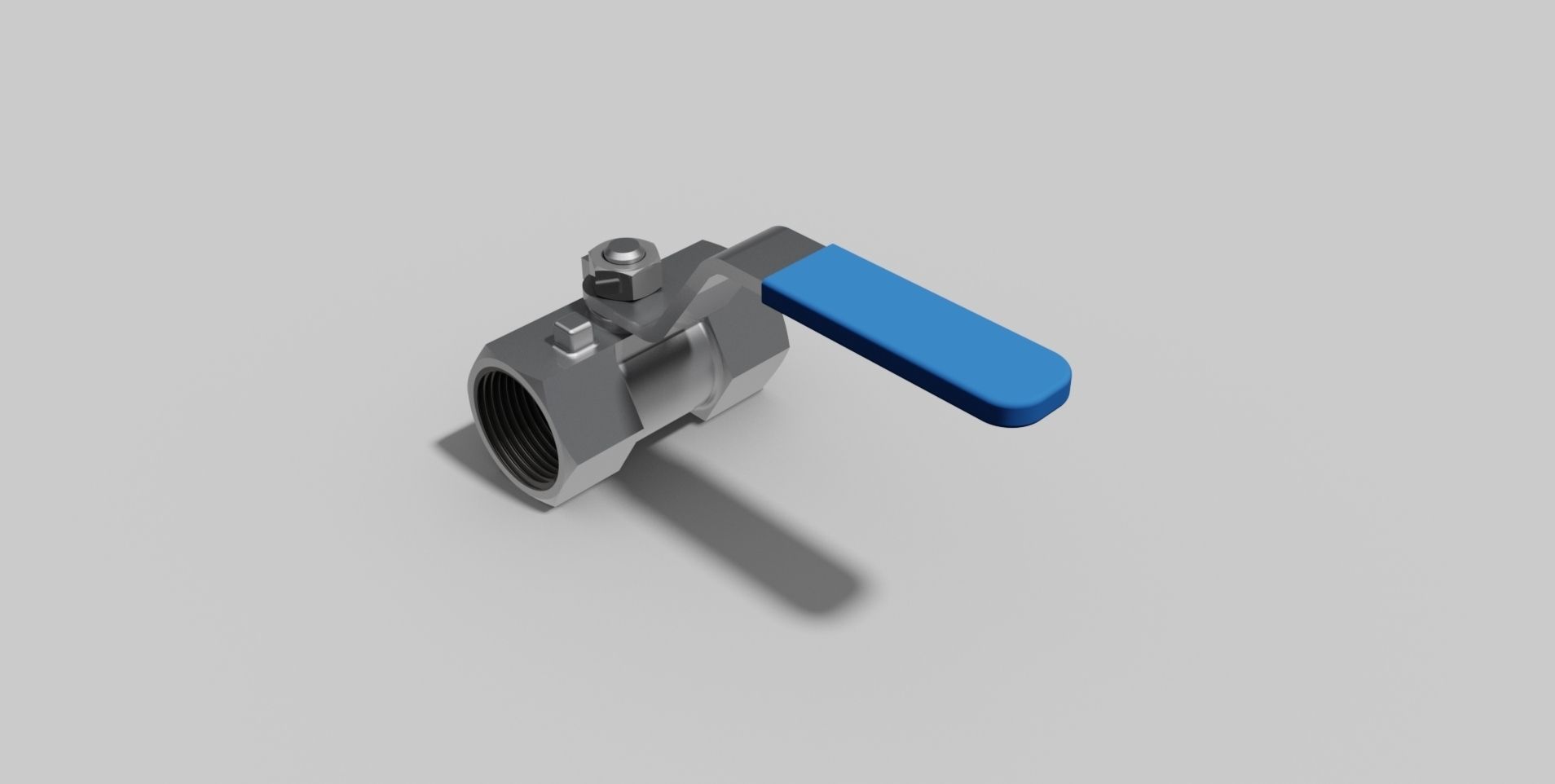 1 Inch BSP - Ball valve NC - Autodesk Inventor 3D model_1
