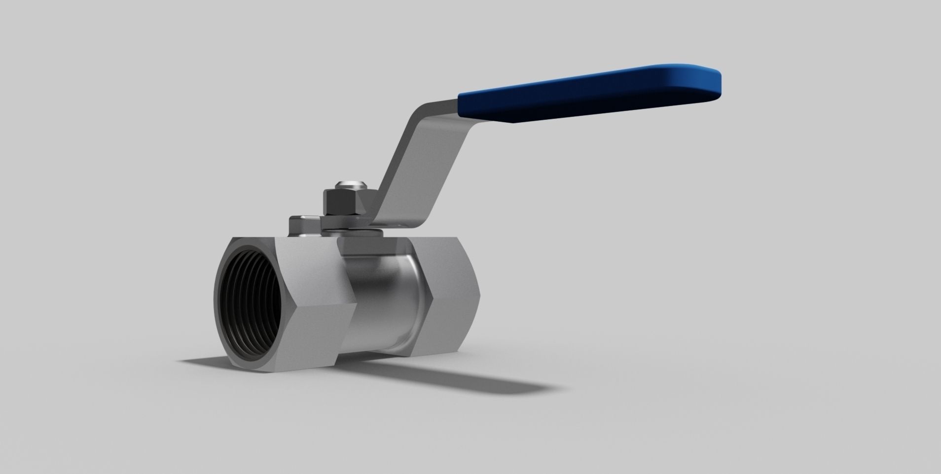1 Inch BSP - Ball valve NC - Autodesk Inventor 3D model_2