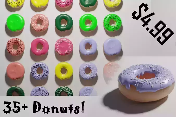 36 Donut Model Collection