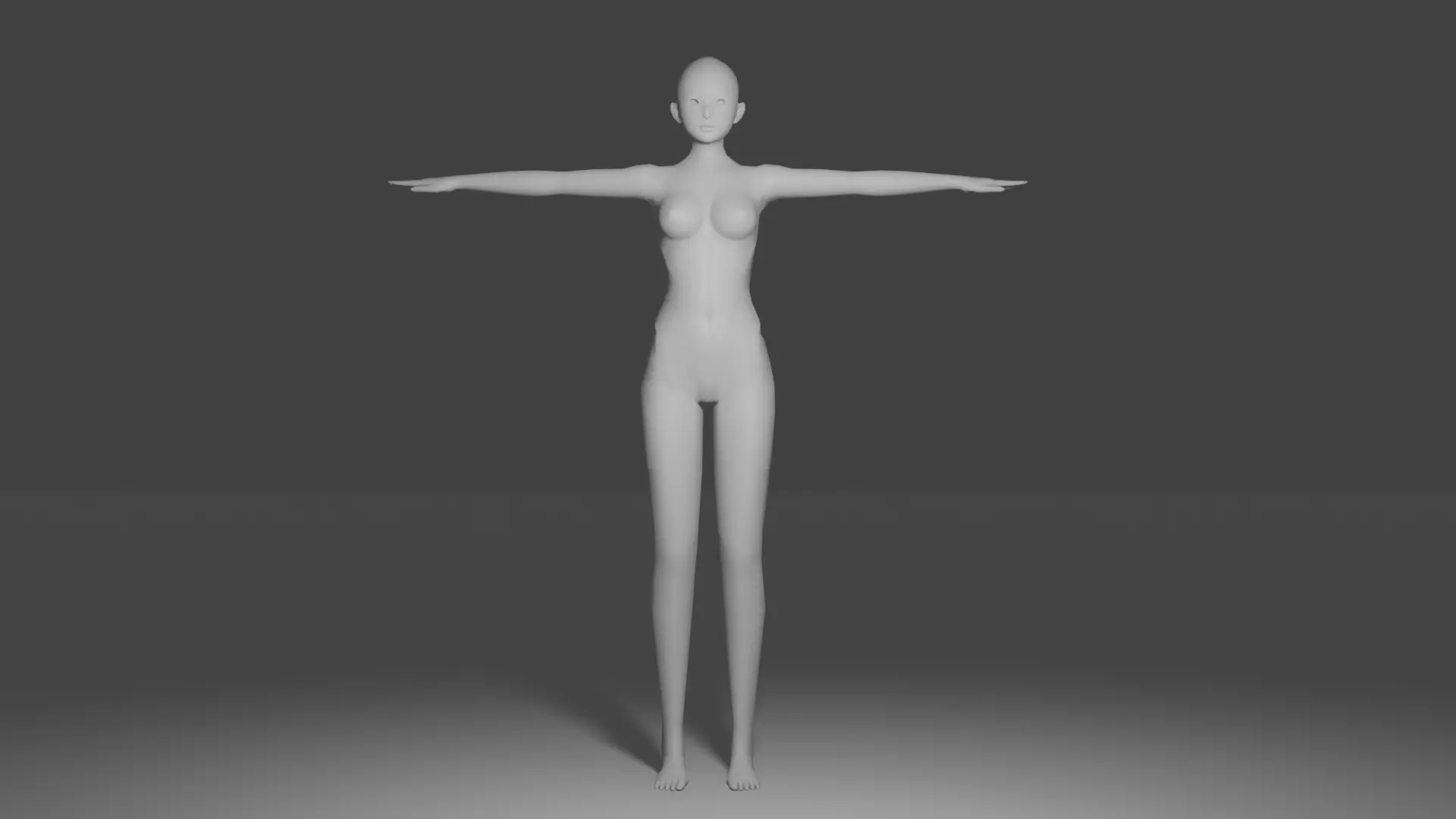 Stylized Female Base Mesh 3D model