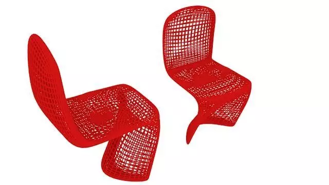 Red chair 3D model 3D model_0