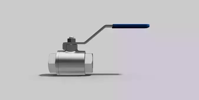 3-4 Inch BSP - Two piece ball valve NO - Autodesk Inventor