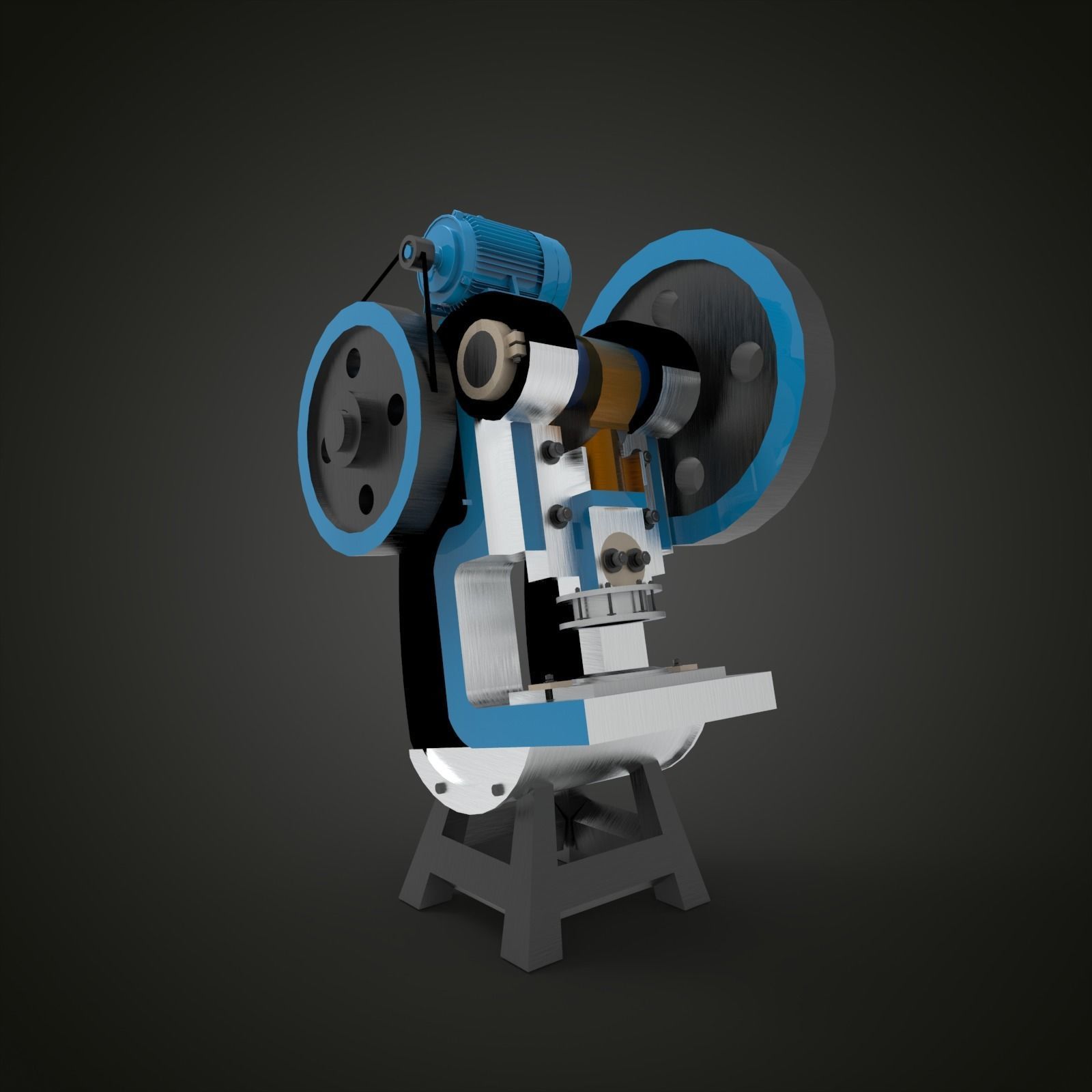 Press Machine 3D model_3