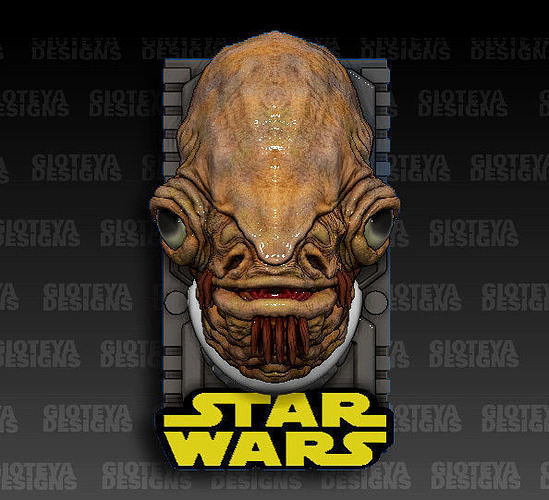 Star Wars Admiral Ackbar 3D model