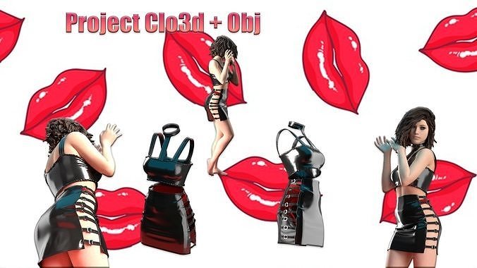 A set of things from latex 3D model