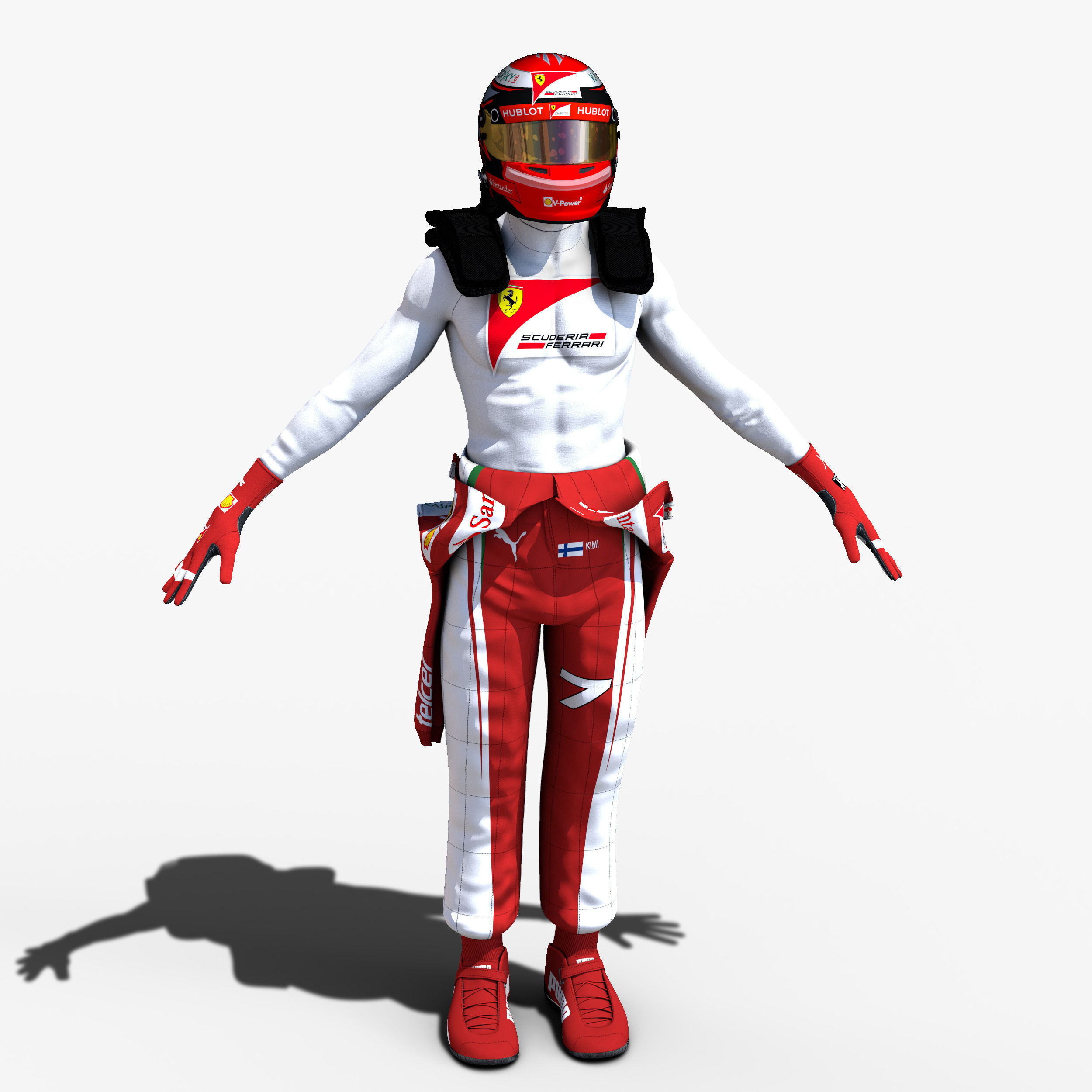 Kimi Raikkonen 2016 Low-poly 3D model_2