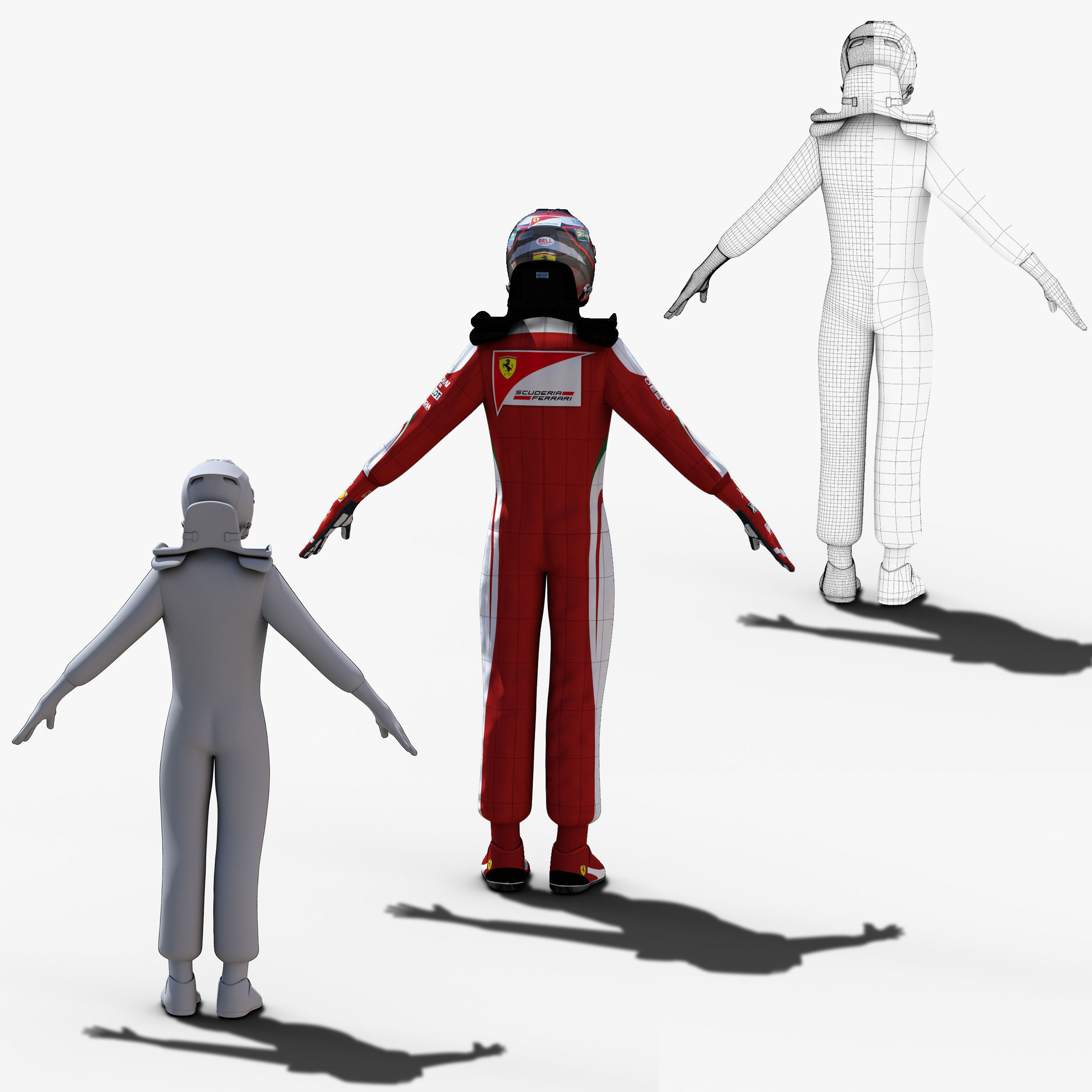 Kimi Raikkonen 2016 Low-poly 3D model_9