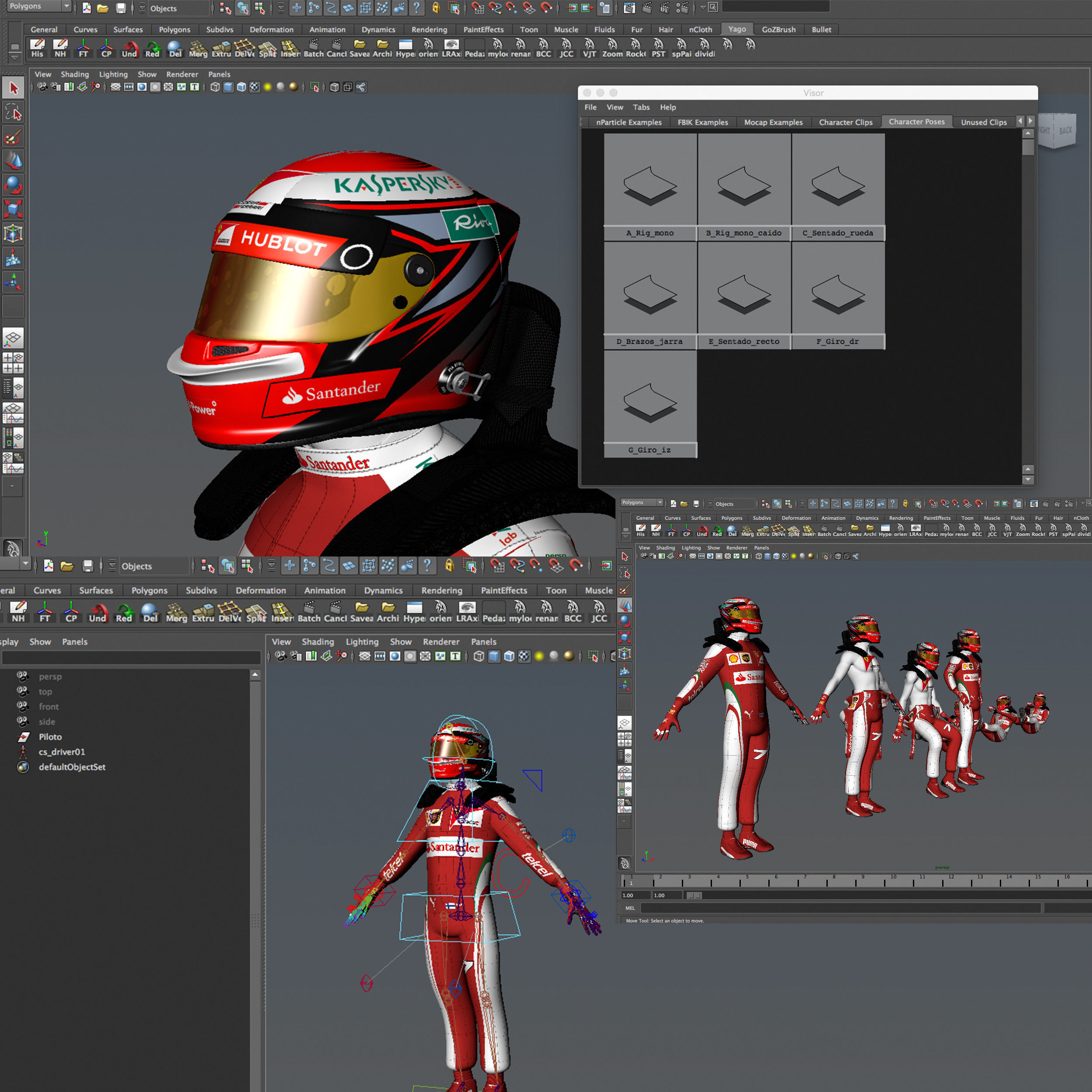 Kimi Raikkonen 2016 Low-poly 3D model_13