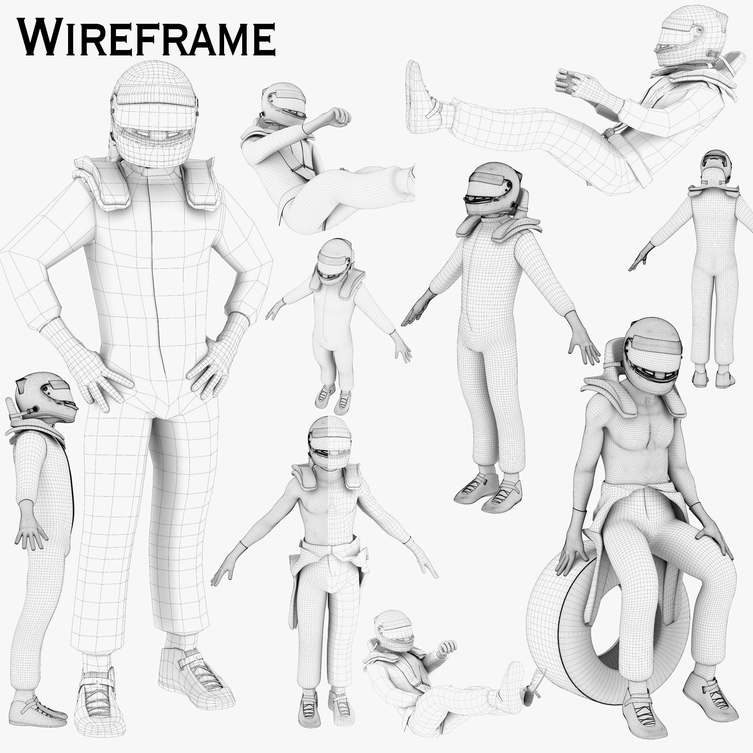 Kimi Raikkonen 2016 Low-poly 3D model_11