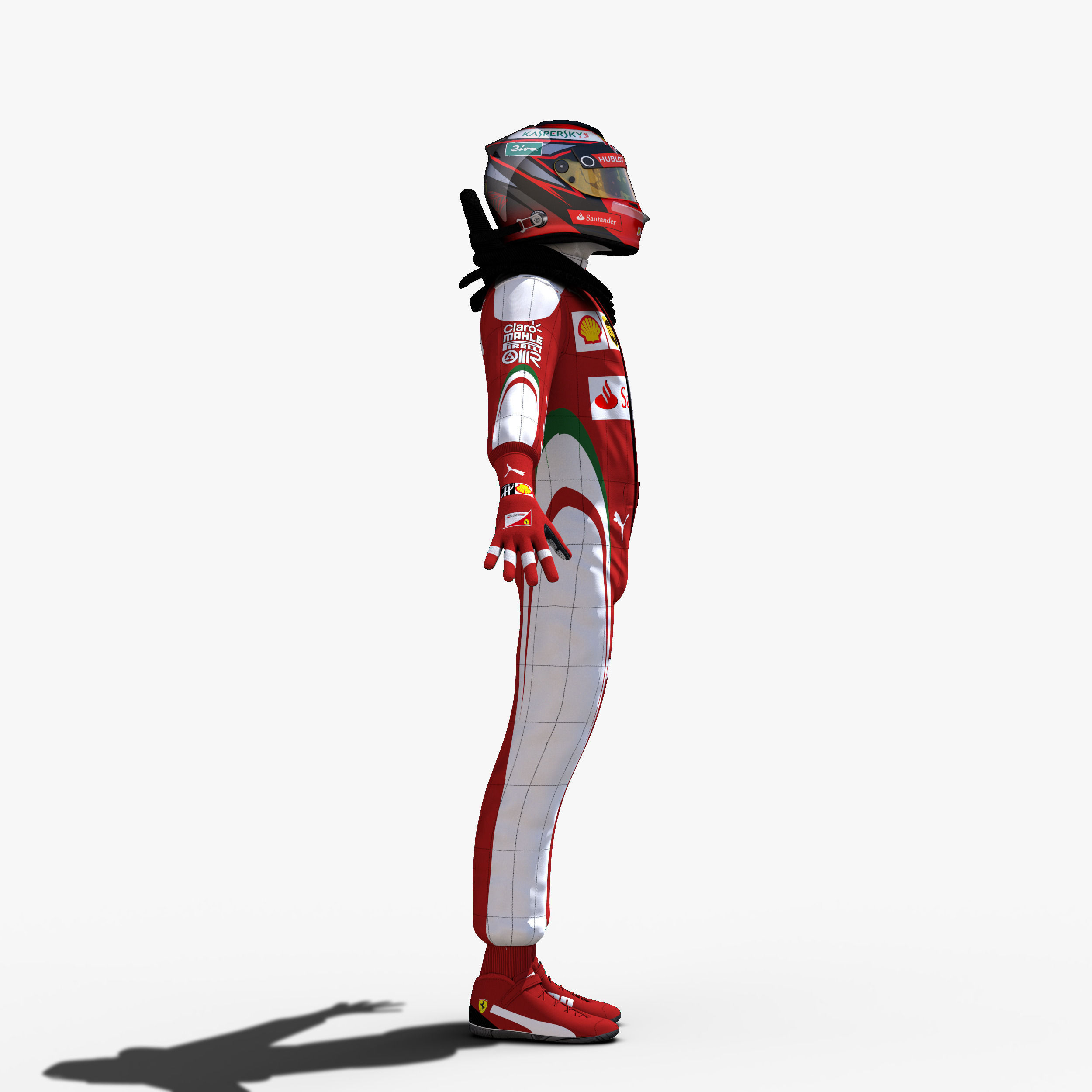 Kimi Raikkonen 2016 Low-poly 3D model_6