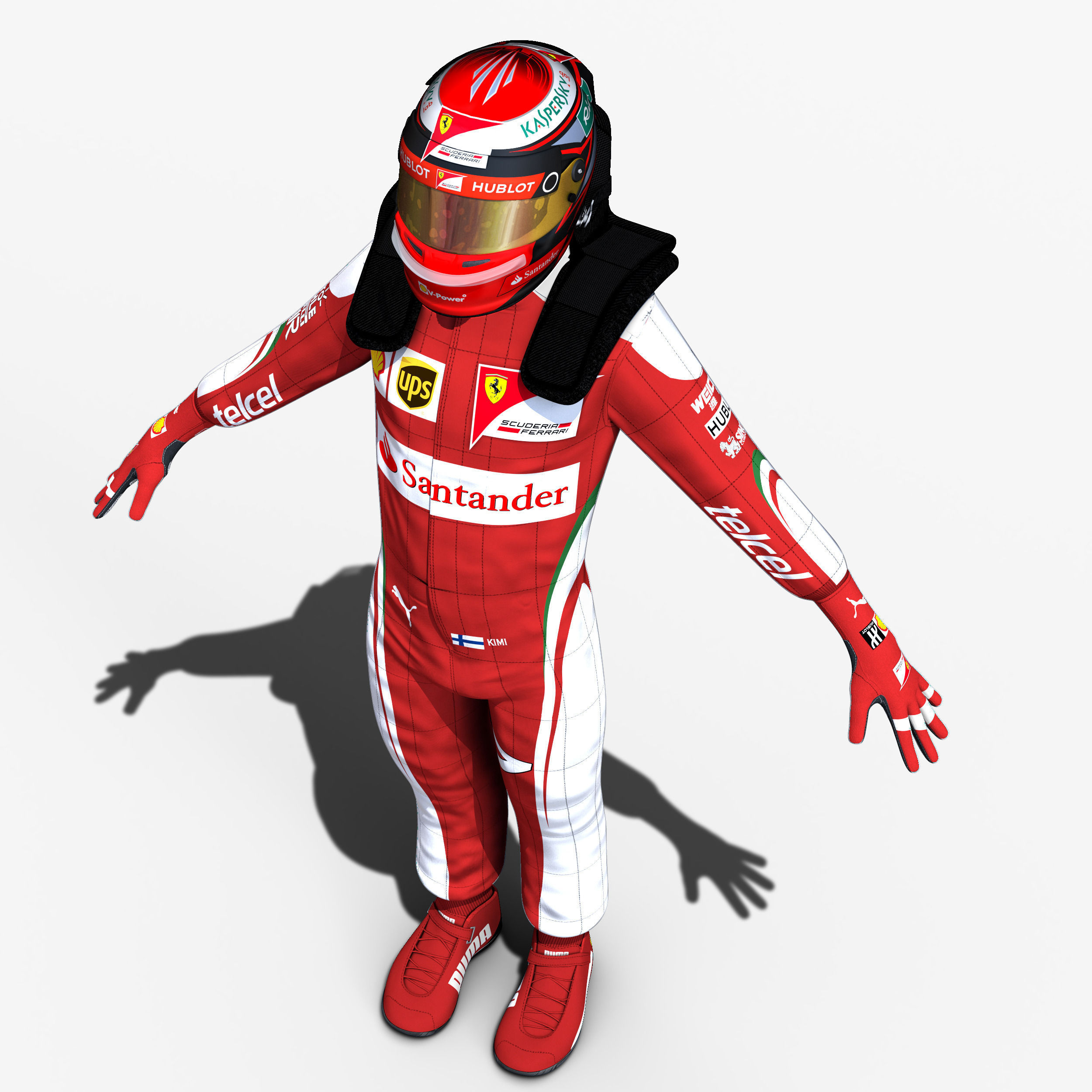Kimi Raikkonen 2016 Low-poly 3D model_8