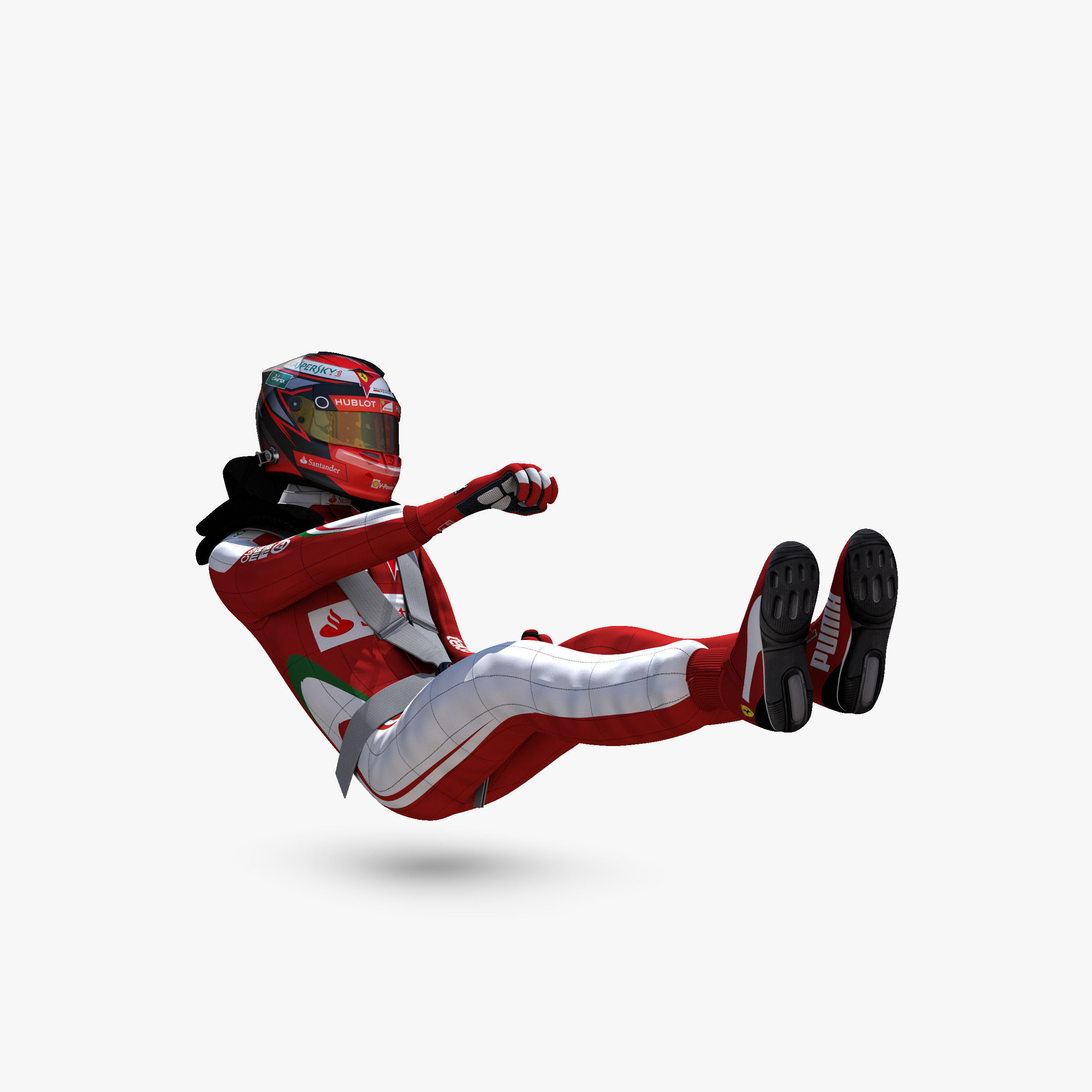 Kimi Raikkonen 2016 Low-poly 3D model_3