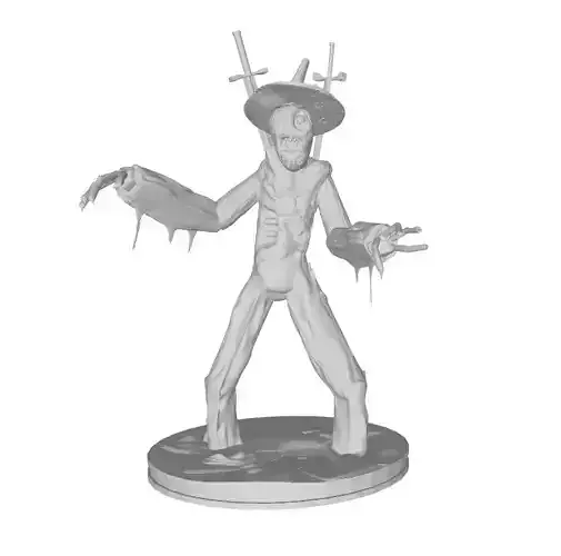 swamp zombie scarecrow 3D print model