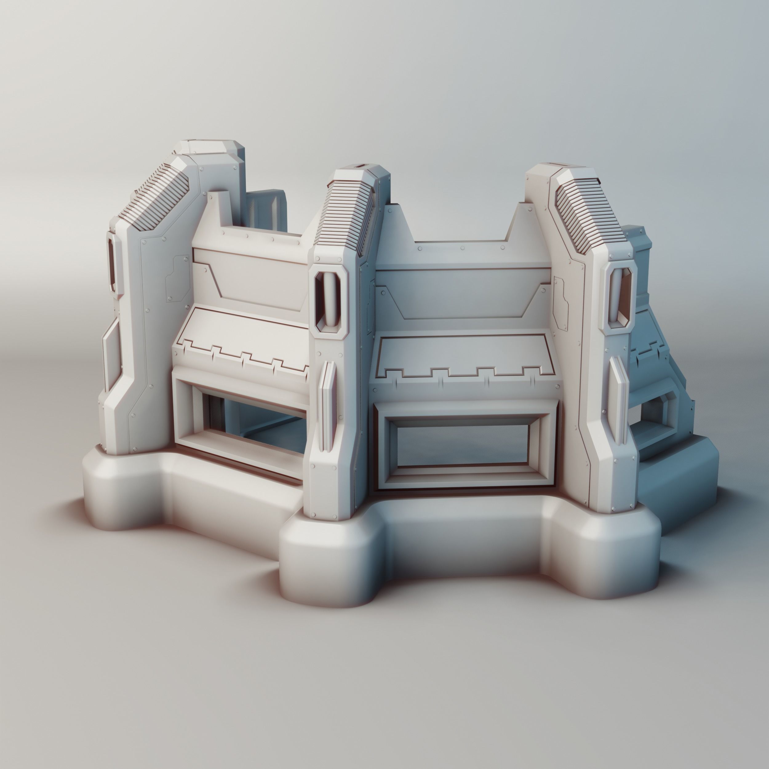 Heavy Infantry Bunker for Warhammer 40k 30k Star Wars 3D print model_12