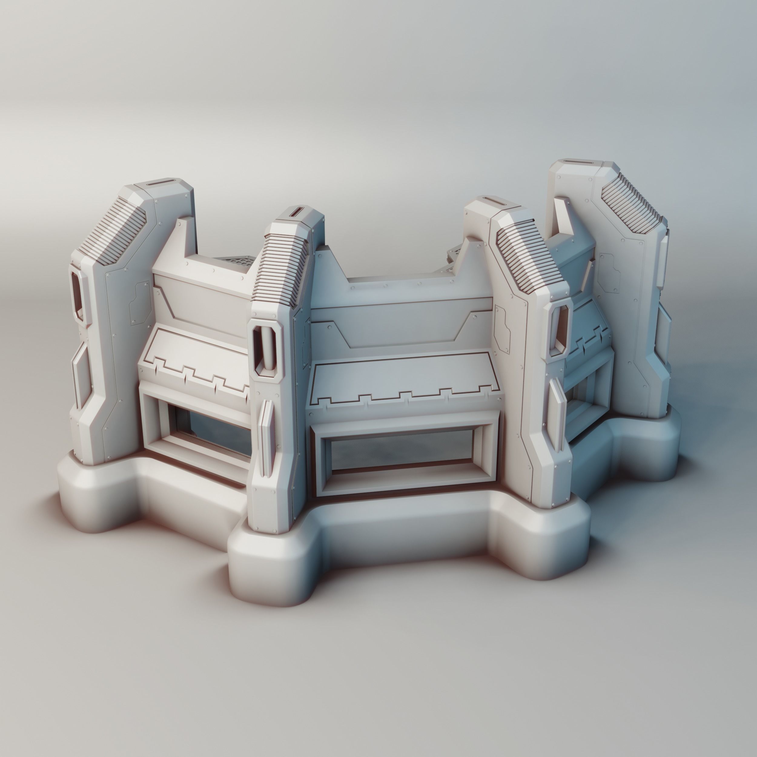 Heavy Infantry Bunker for Warhammer 40k 30k Star Wars 3D print model_3