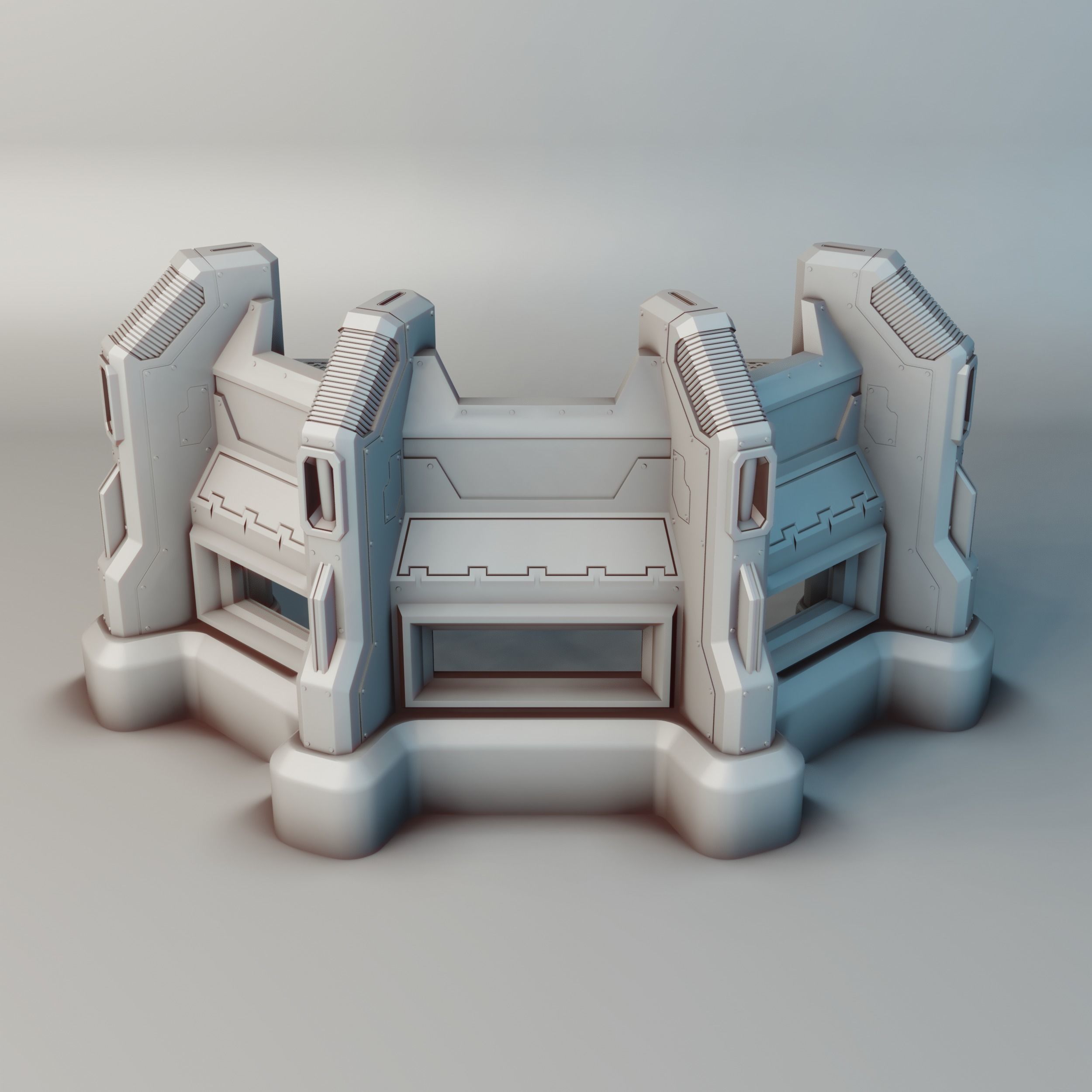 Heavy Infantry Bunker for Warhammer 40k 30k Star Wars 3D print model_1