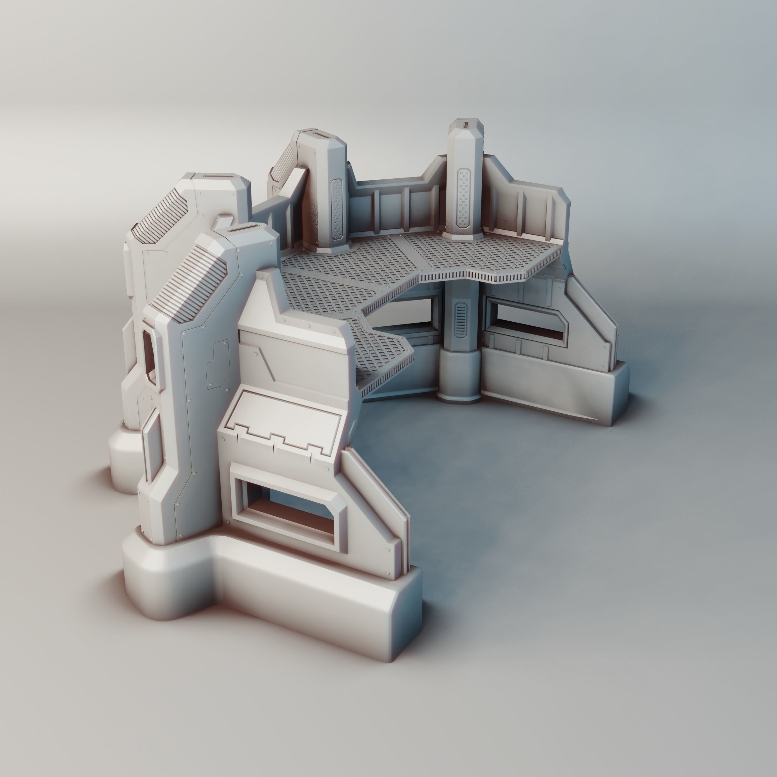 Heavy Infantry Bunker for Warhammer 40k 30k Star Wars 3D print model_7