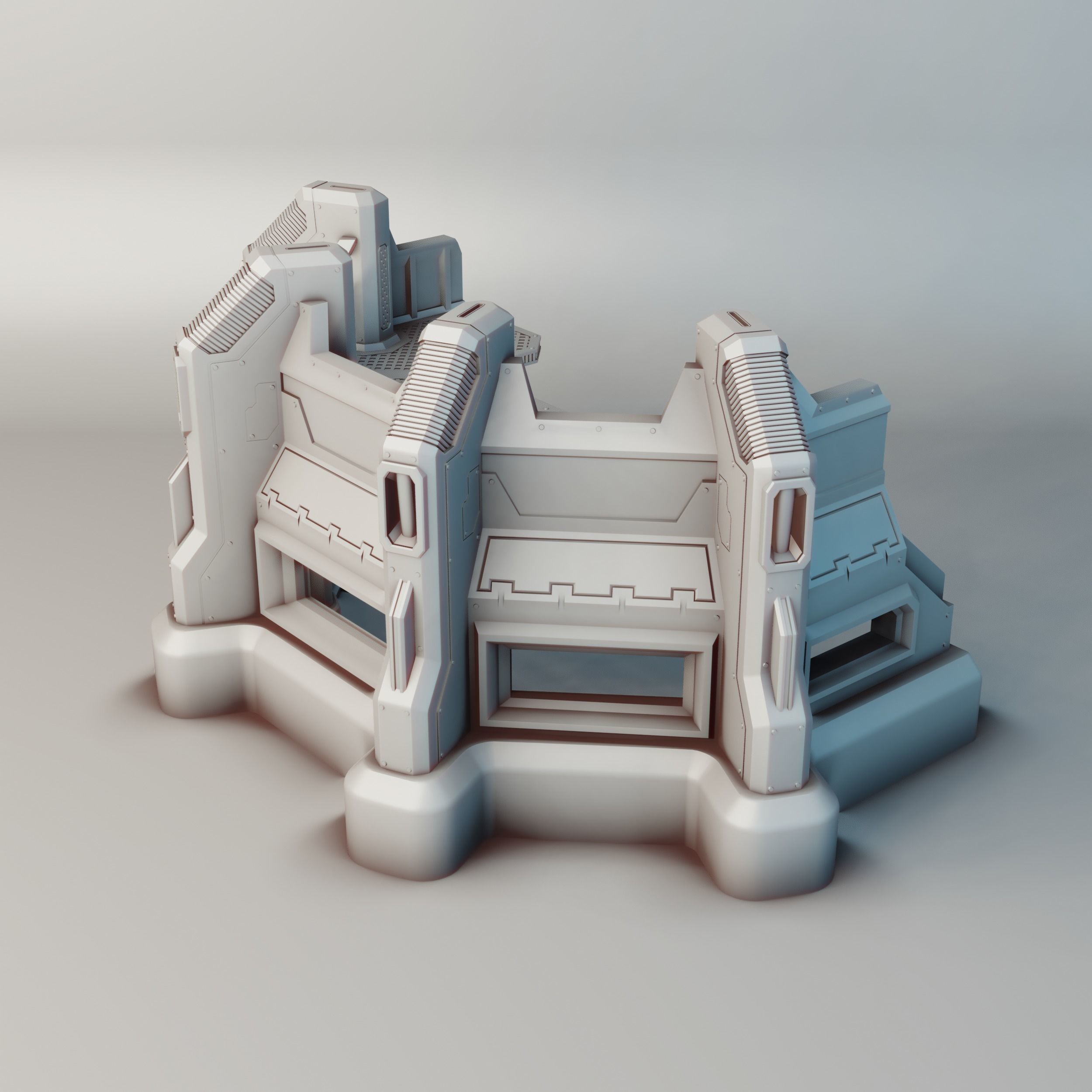 Heavy Infantry Bunker for Warhammer 40k 30k Star Wars 3D print model_8