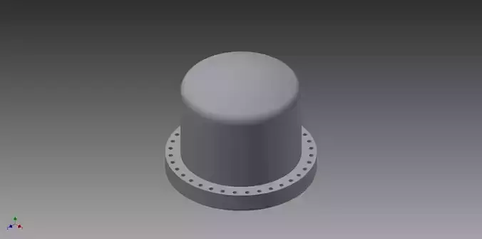 Shell and tube inner and outer torispherical head 3D model