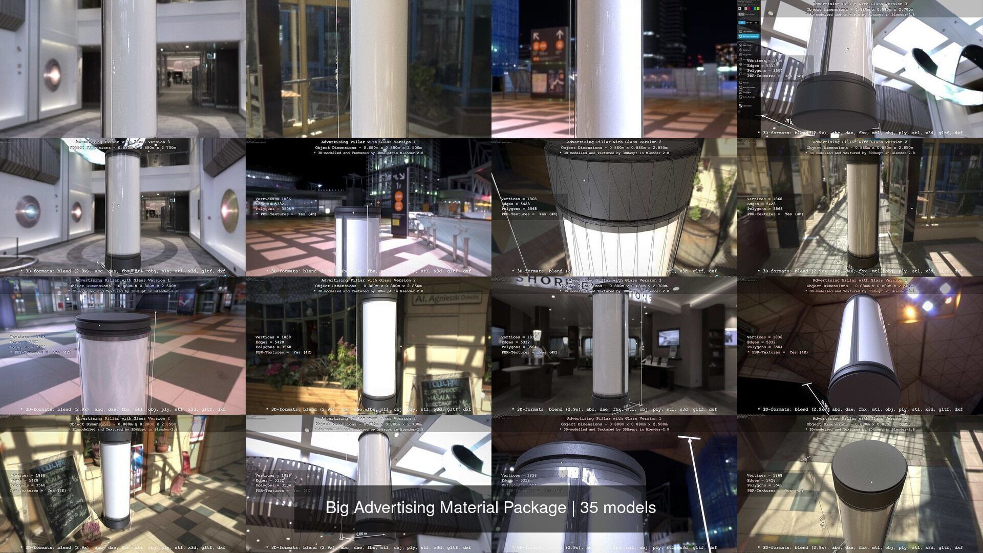 Big Advertising Material Package 3D Model Collection_23