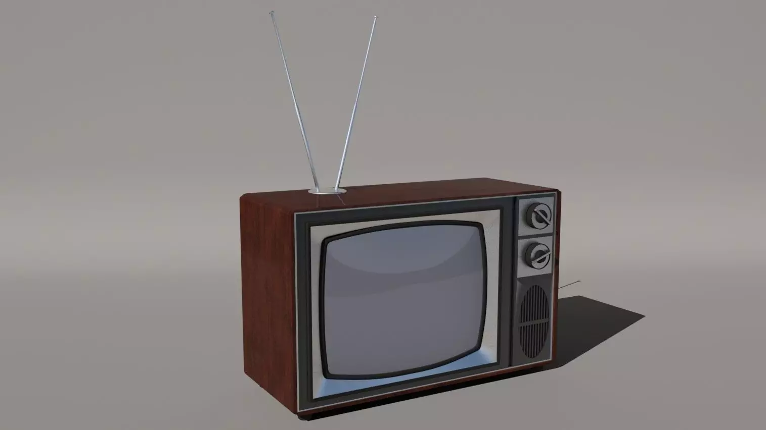 Old Style Vintage TV Free 3D model_0