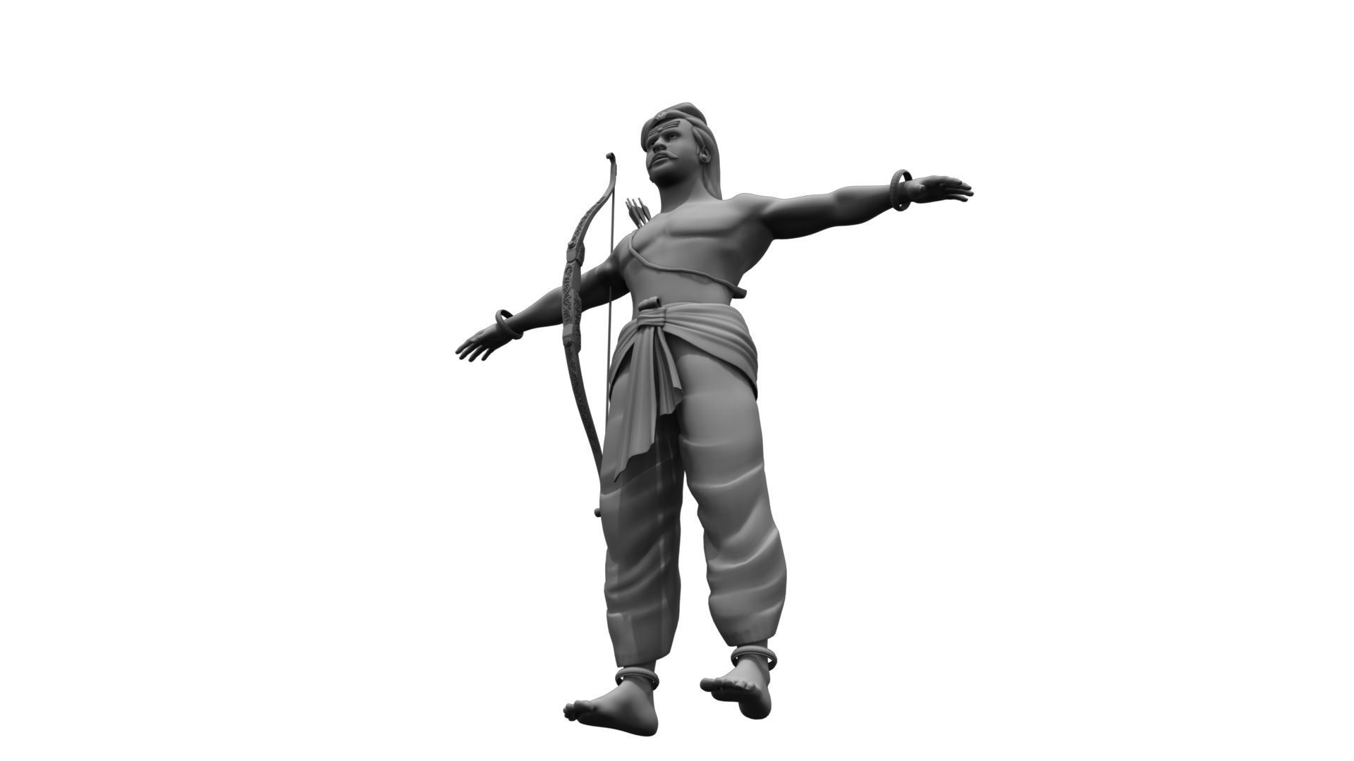 Hunter man  3D model_7