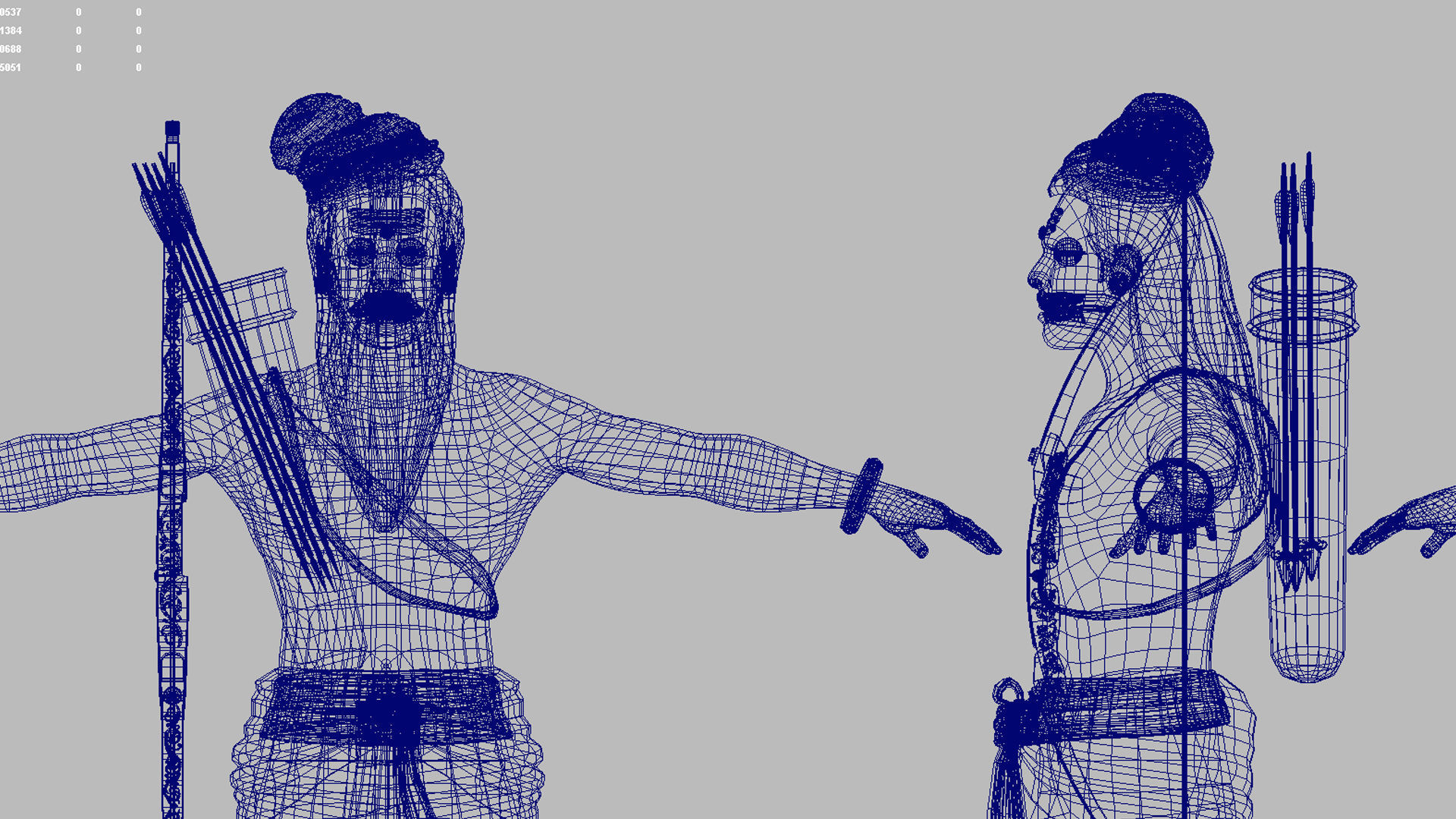 Hunter man  3D model_1