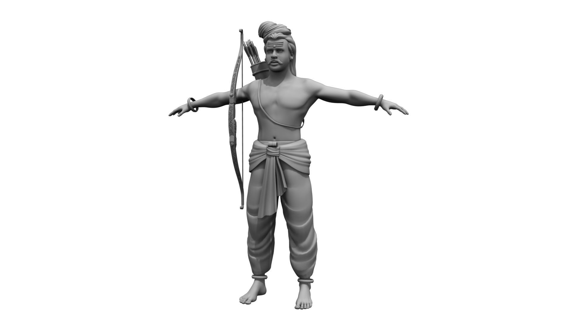 Hunter man  3D model_3