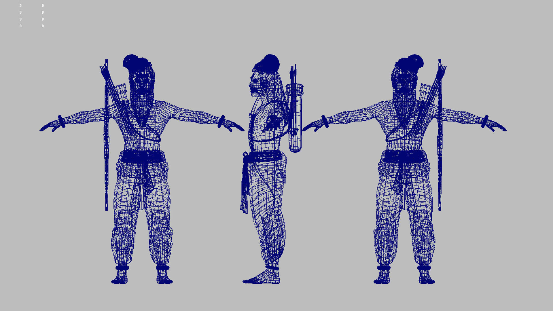 Hunter man  3D model_10