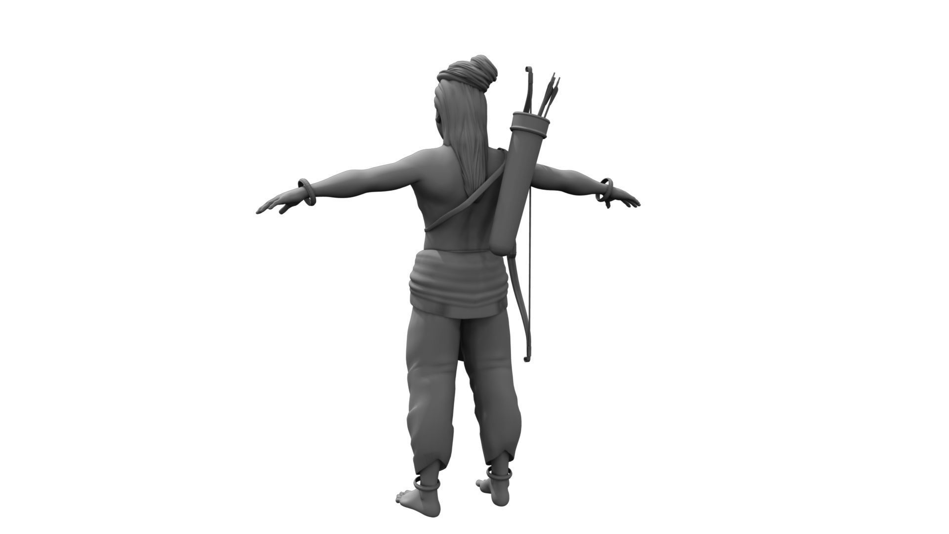 Hunter man  3D model_4