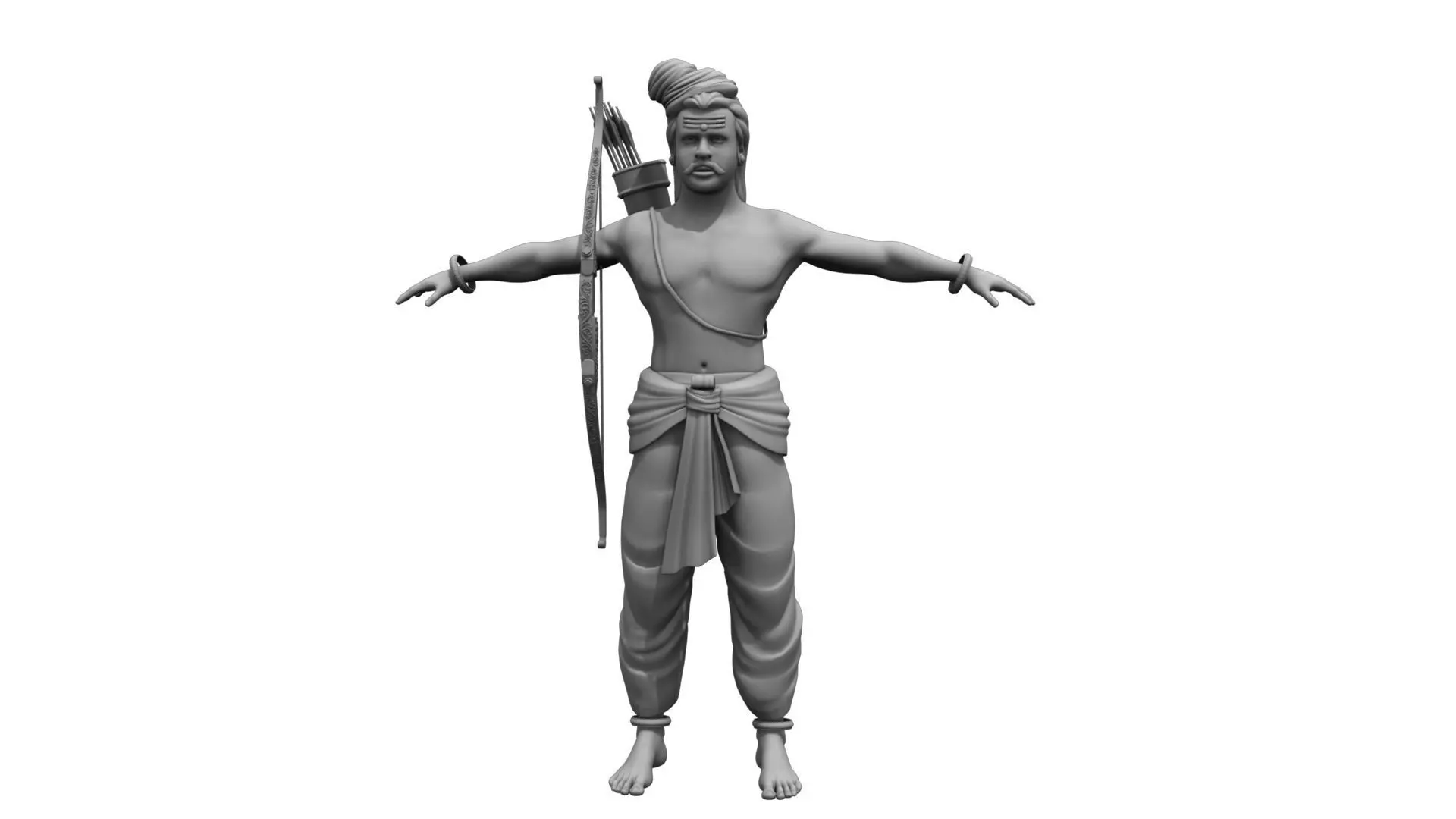 Hunter man  3D model_0