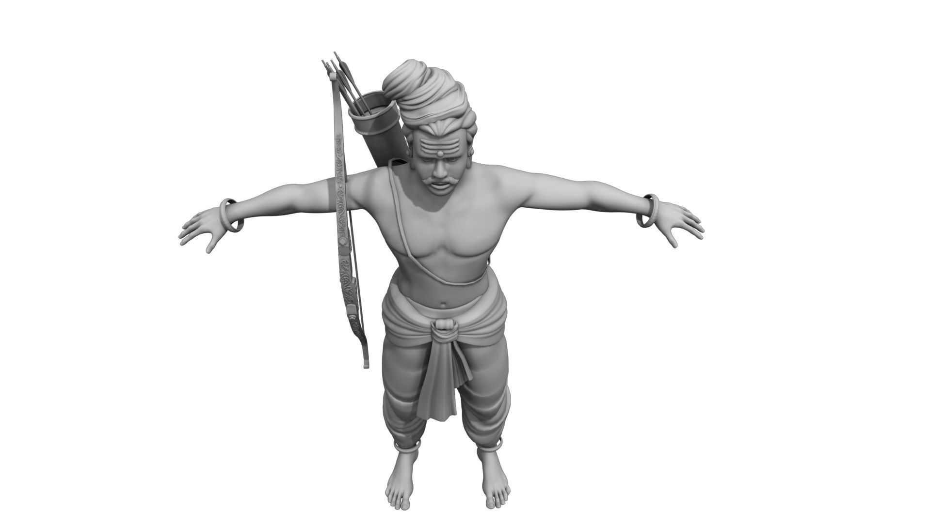 Hunter man  3D model_6