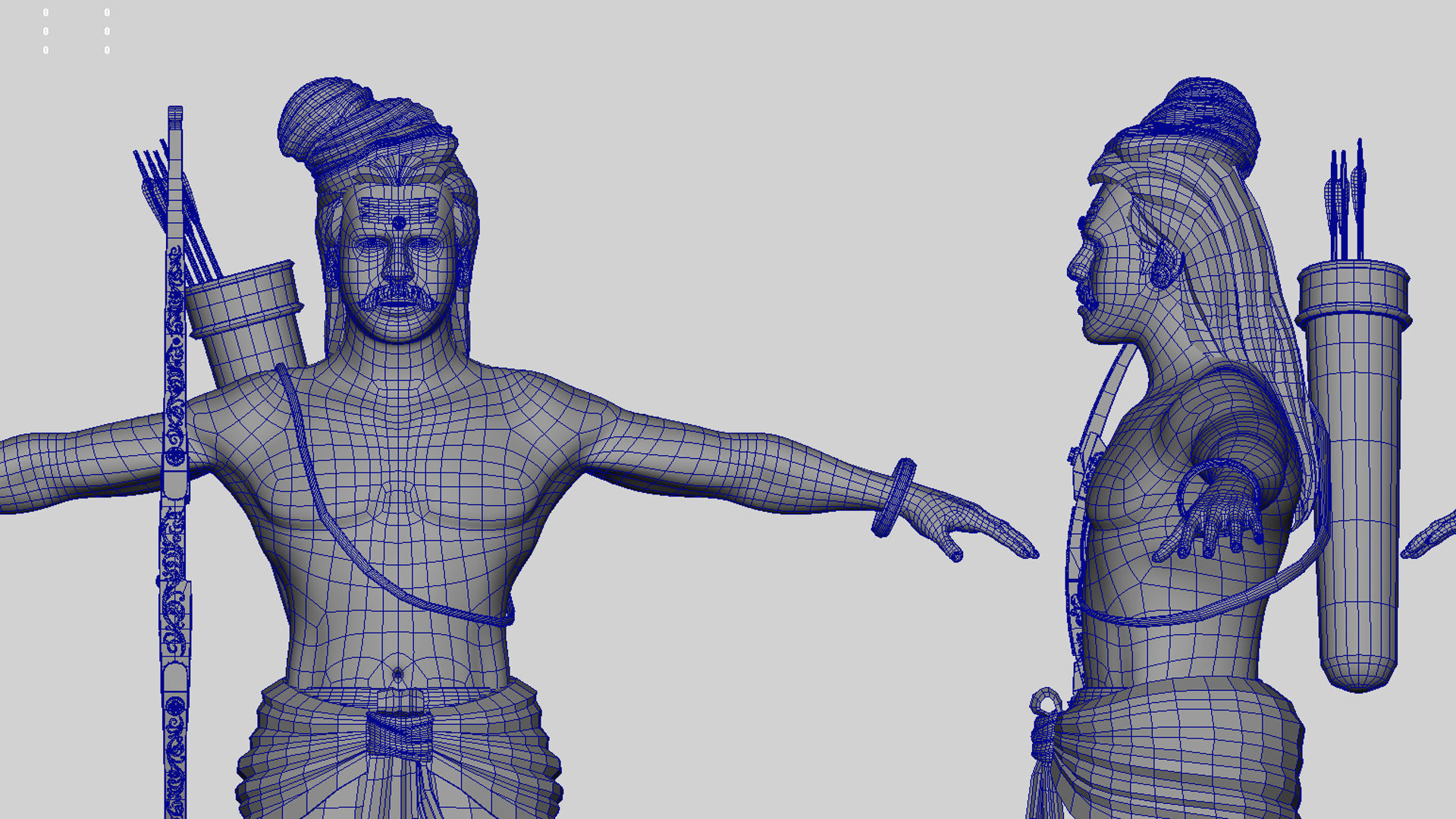 Hunter man  3D model_2