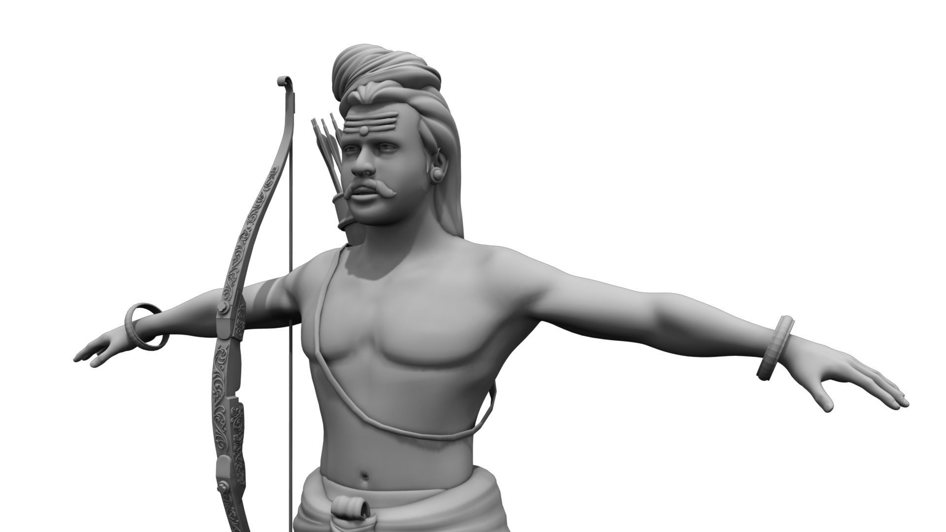 Hunter man  3D model_5