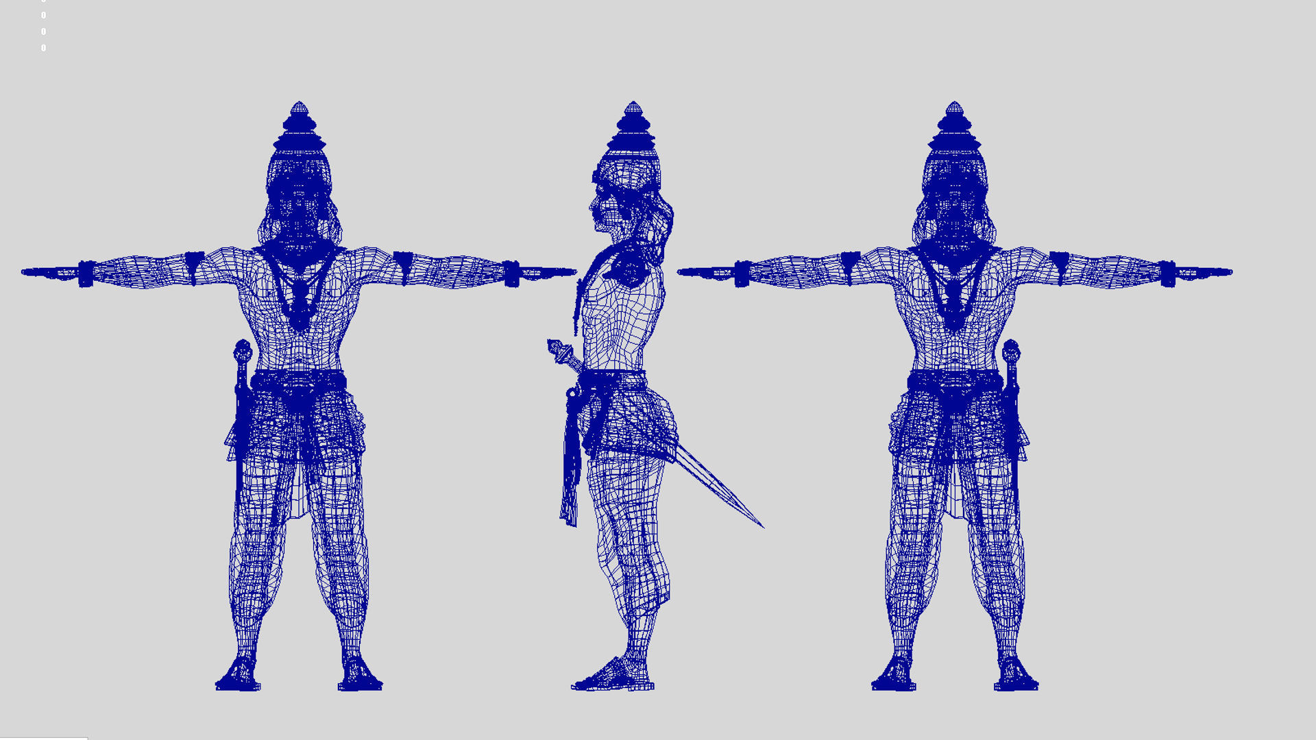 king 6 hindu statue 3D model_10