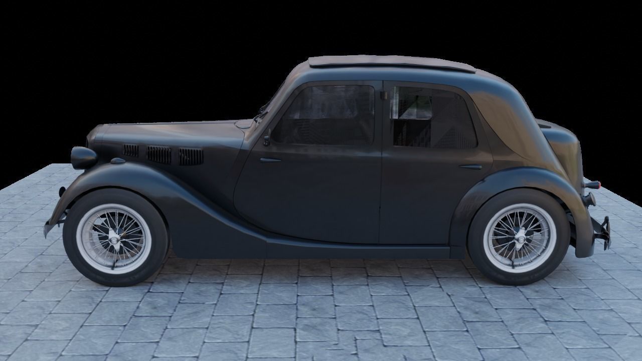Renault Celtaquatre Low-poly 3D model_3