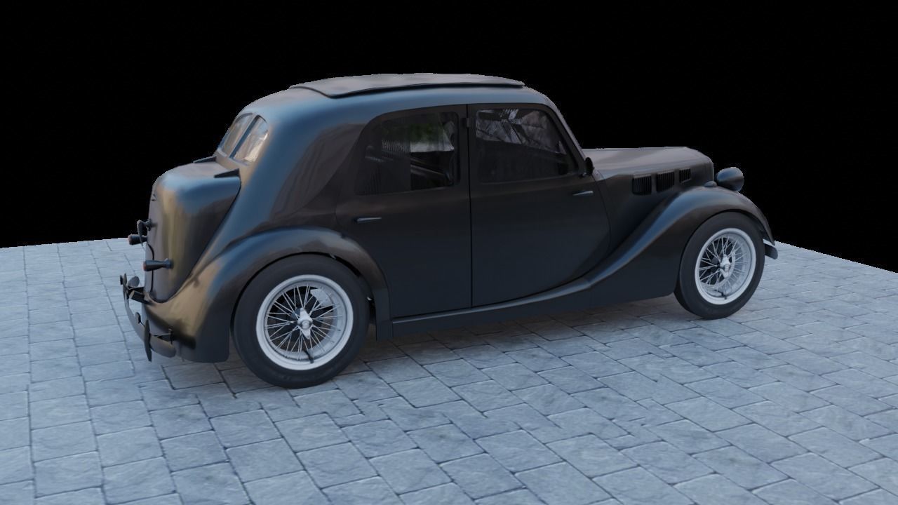 Renault Celtaquatre Low-poly 3D model_10