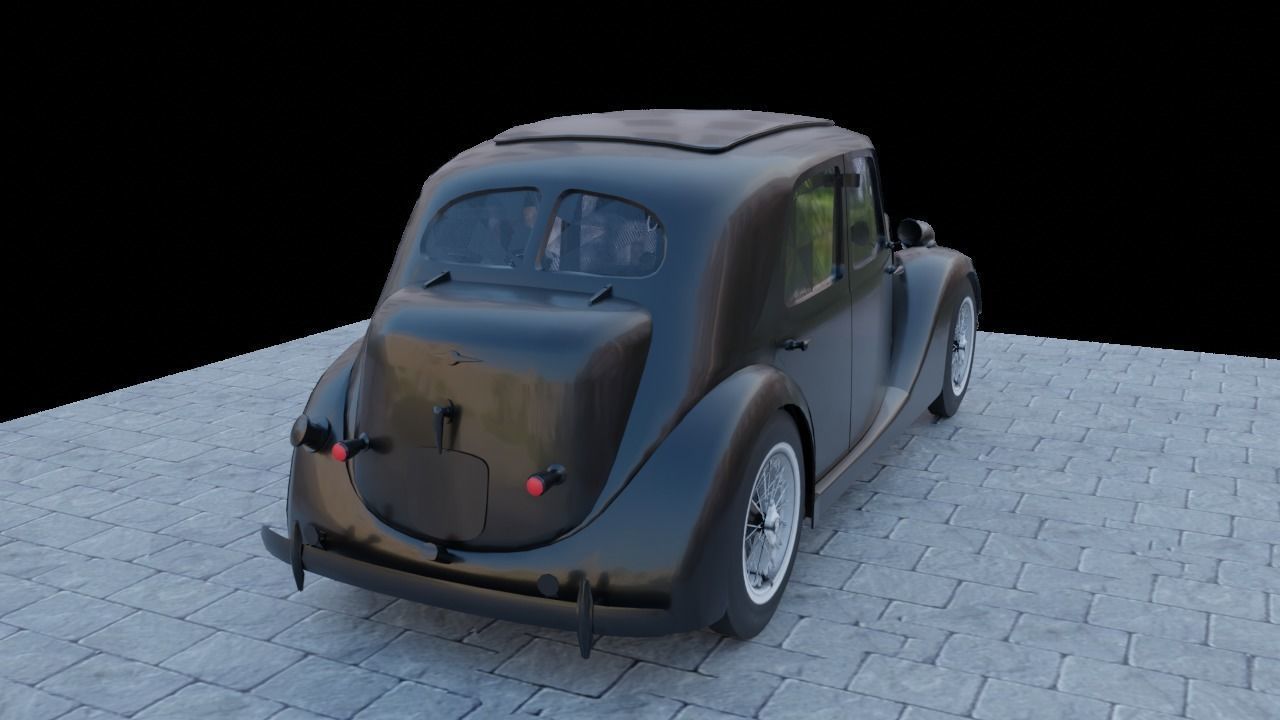 Renault Celtaquatre Low-poly 3D model_8