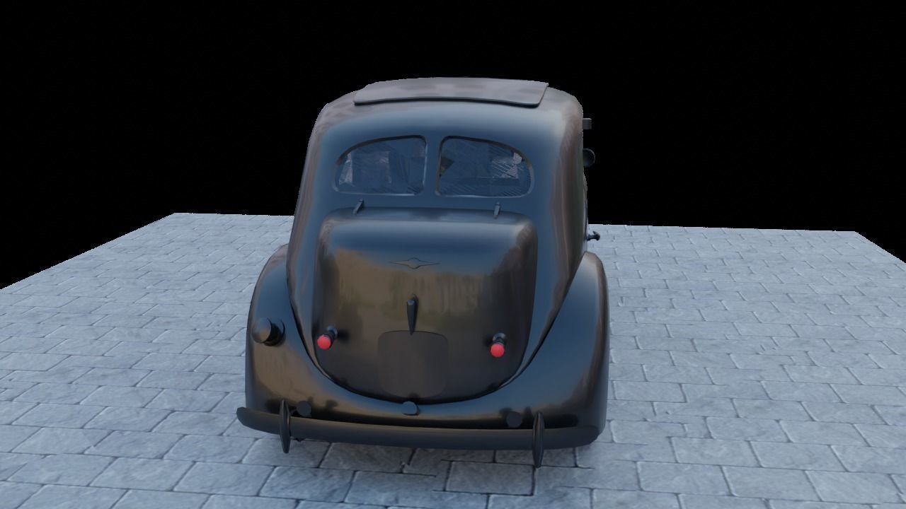 Renault Celtaquatre Low-poly 3D model_7