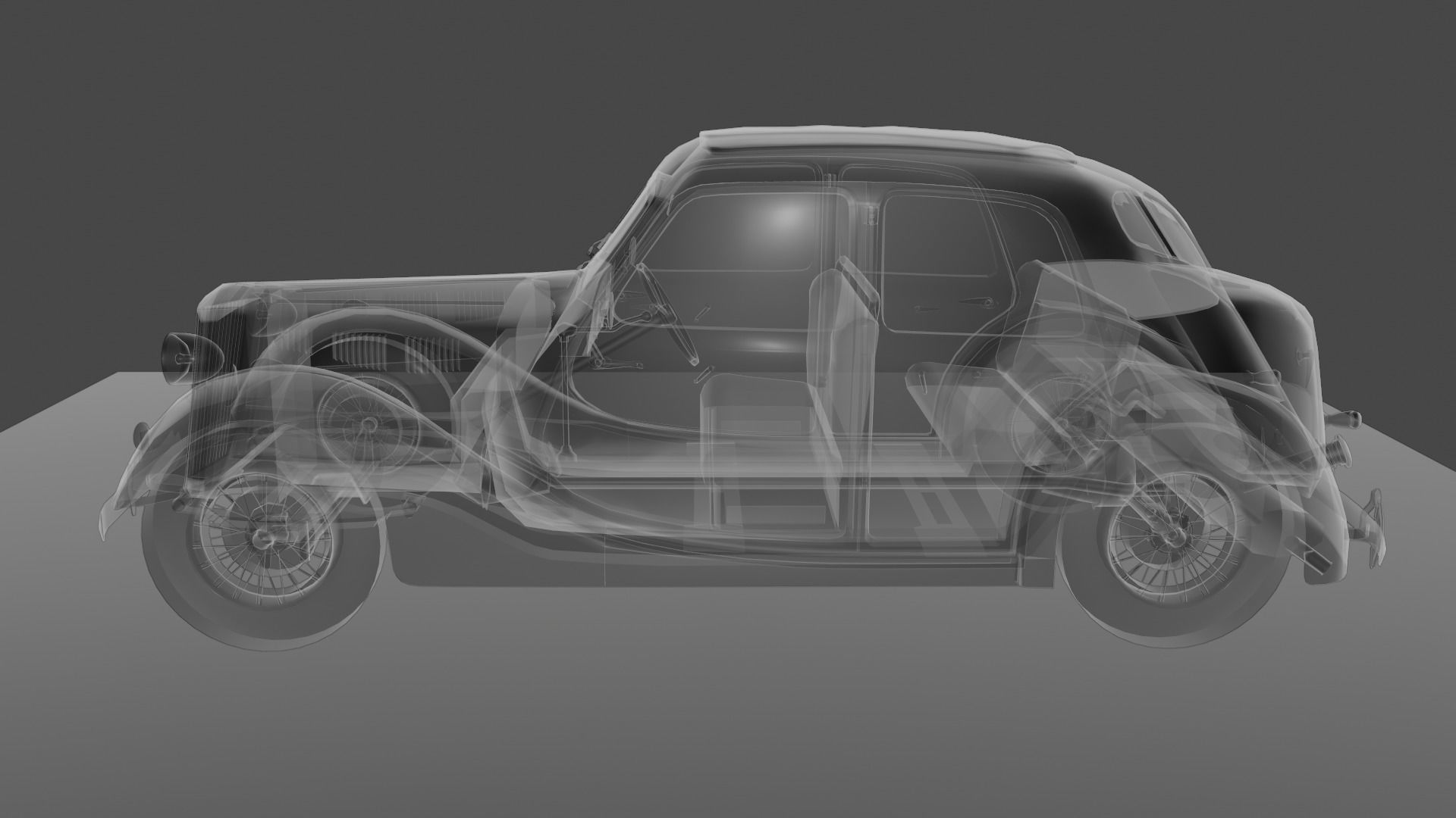 Renault Celtaquatre Low-poly 3D model_43