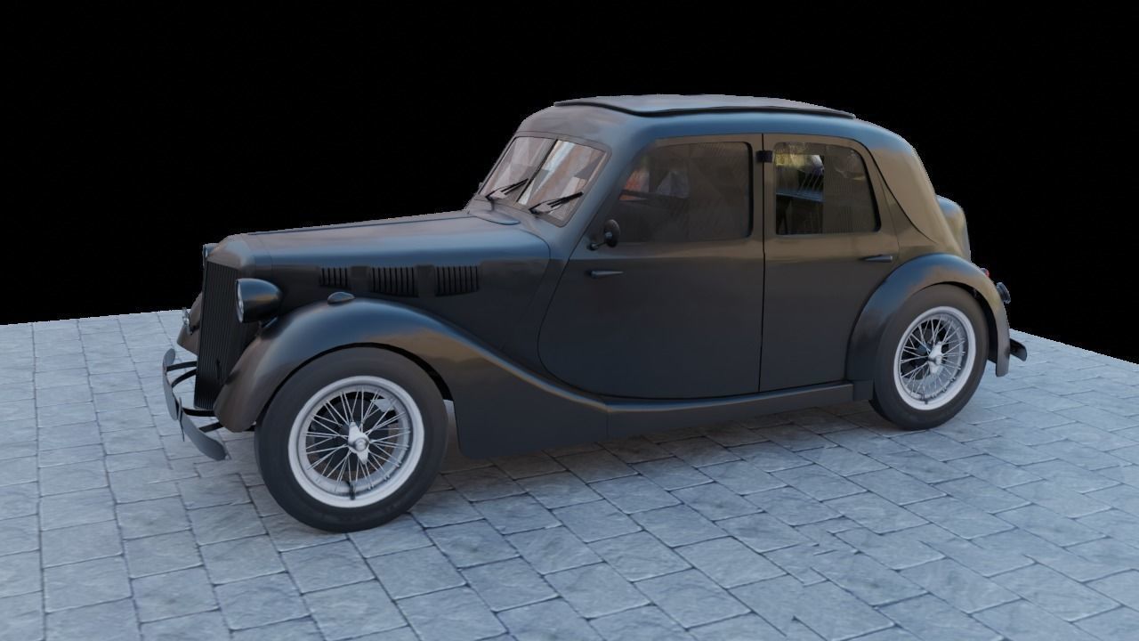 Renault Celtaquatre Low-poly 3D model_2