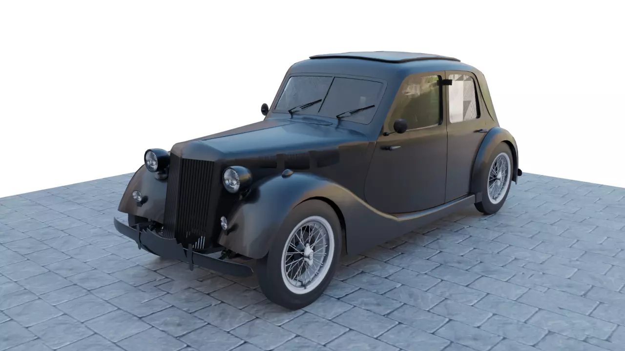 Renault Celtaquatre Low-poly 3D model_0