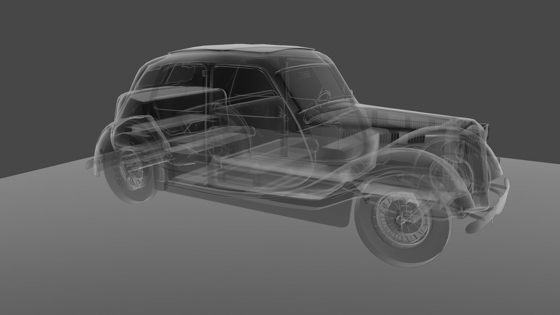 Renault Celtaquatre Low-poly 3D model_53