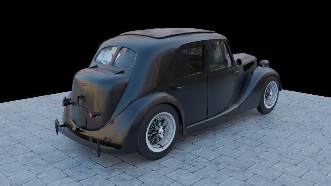 Renault Celtaquatre Low-poly 3D model_9