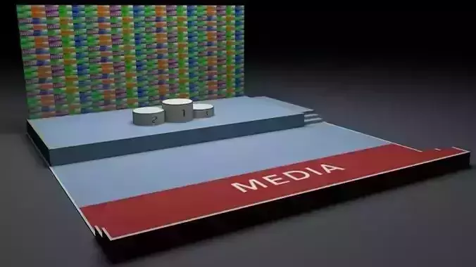 Sport Final Ceremony Award Area Free low-poly 3D model